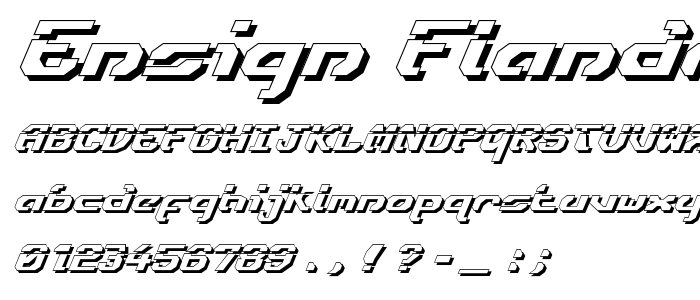 Ensign Flandry LasShad Italic font